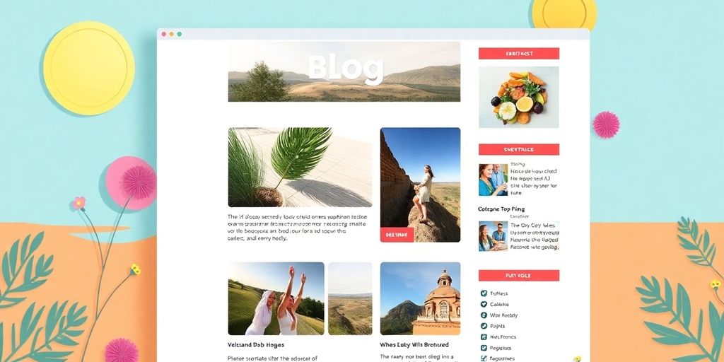 Attraktive Blog-Seite mit ansprechendem Design und Inhalten.